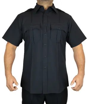 100% Polyester 4 Pocket Hidden Zipper Uniform Shirt - Short Sleeve