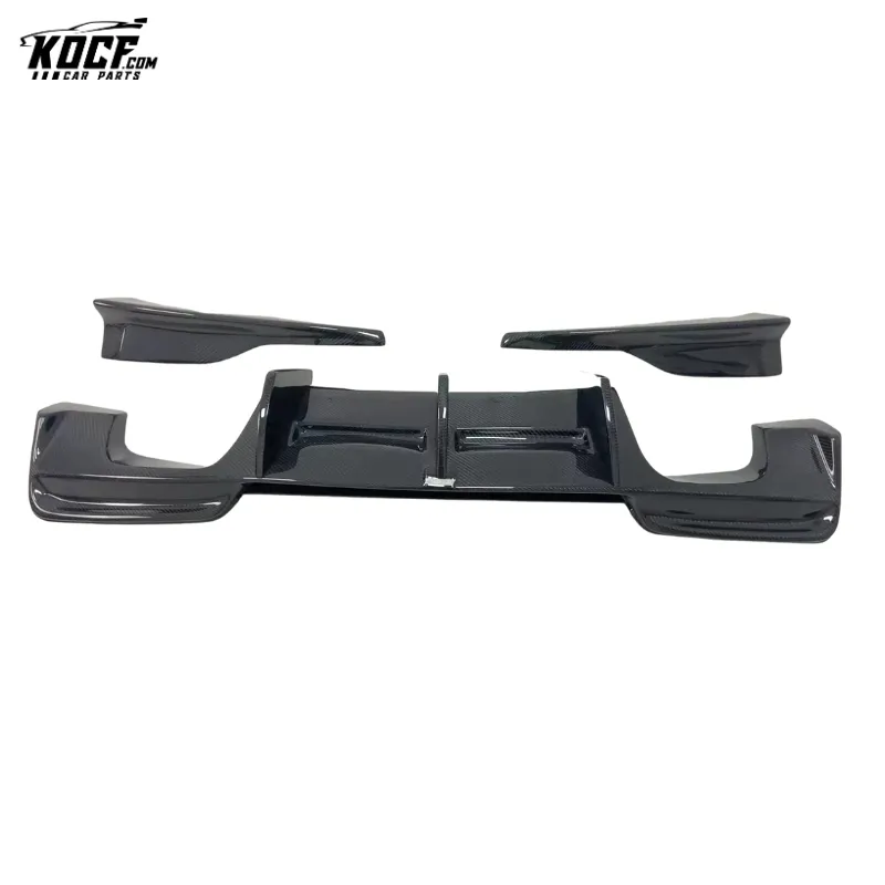 1M E82 RZA Style Carbon Fiber Rear Diffuser with spats For BMW 1M E82 Coupe 12-15