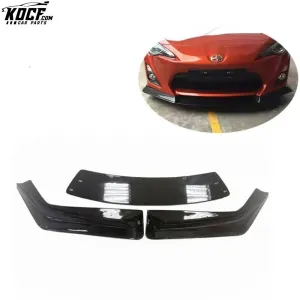 2013-15 3-PC JDM Password Style Carbon Fiber Front Bumper Lip For Toyota GT86