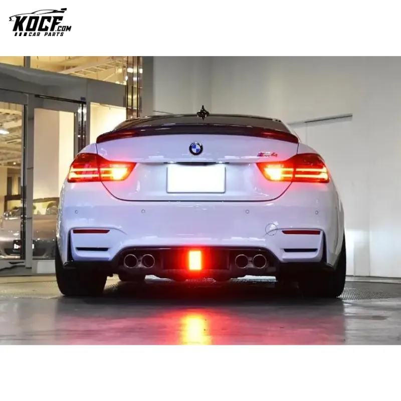 2015-18 F80 F82 F83 M3 M4 Rear Diffuser Kolhen Style carbon fiber rear diffuser with LED for BMW F8X M3 M4 Car styling