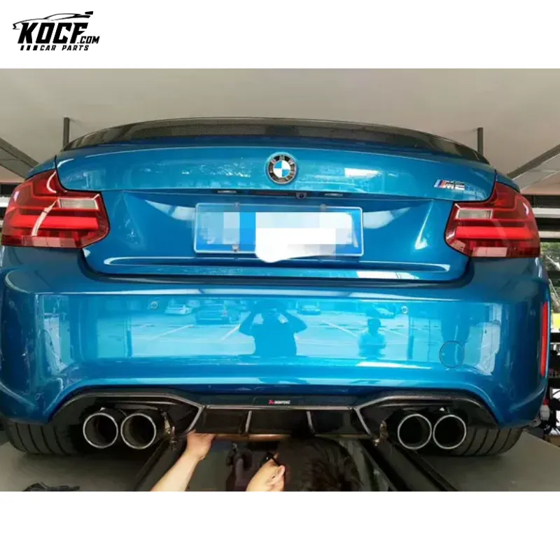 2016-2019 M2 F87 AK-P style carbon fiber rear bumper spoiler diffuser lip For BMW F87 M2 M2C