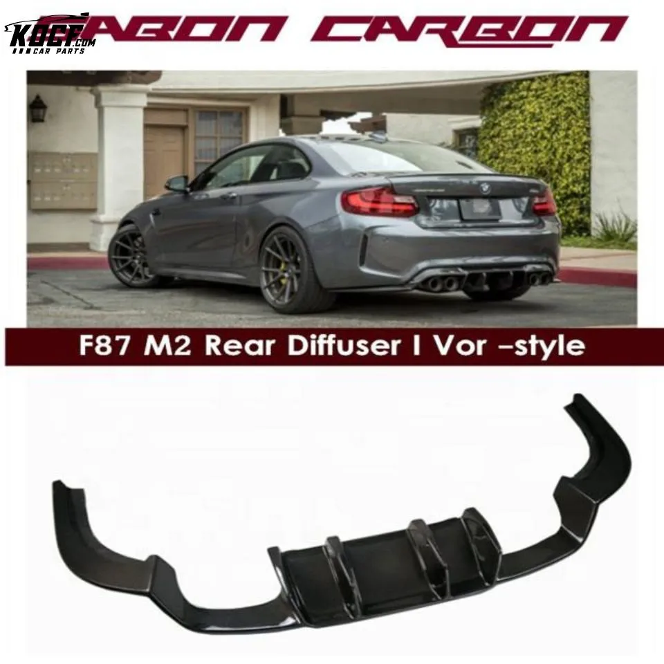 2016-2019 VRS style Carbon Fiber Rear Bumper Lip Diffuser Spoiler For BMW F87 M2 M2C competition