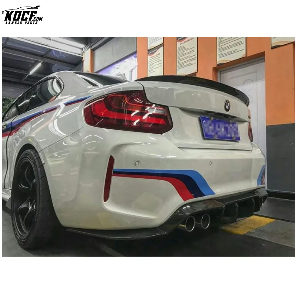 2016-2019 VRS style Carbon Fiber Rear Bumper Lip Diffuser Spoiler For BMW F87 M2 M2C competition