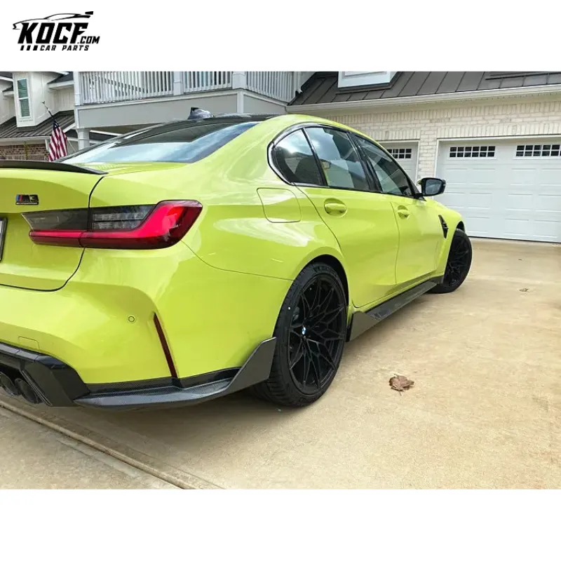 2020  G80 M3 F82 M4 G83 MP Style Carbon Fiber Rear Bumper Lip Diffuser Spoiler with Side Splitter For BMW G80 G82 G83