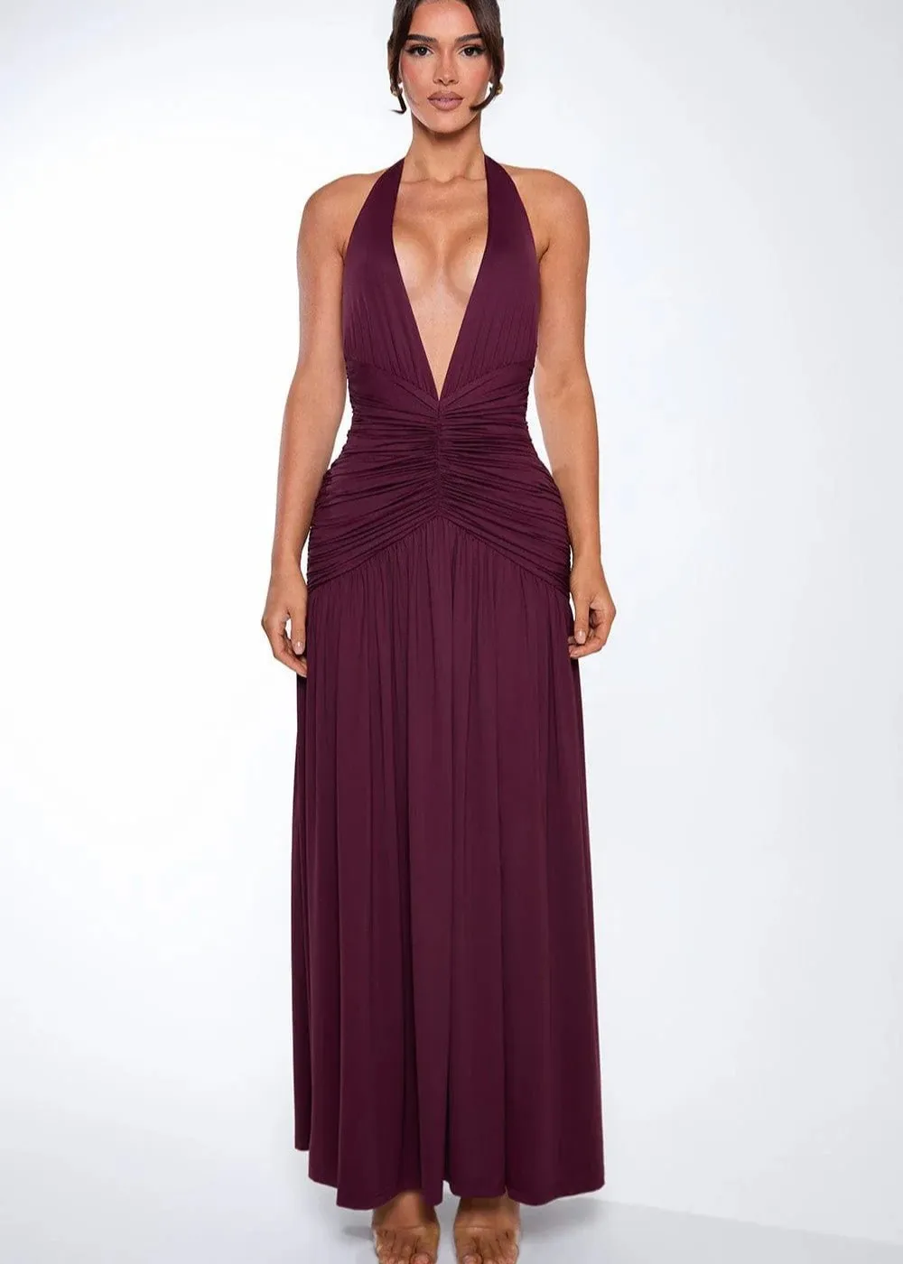 Amaranthine Halter Maxi Dress