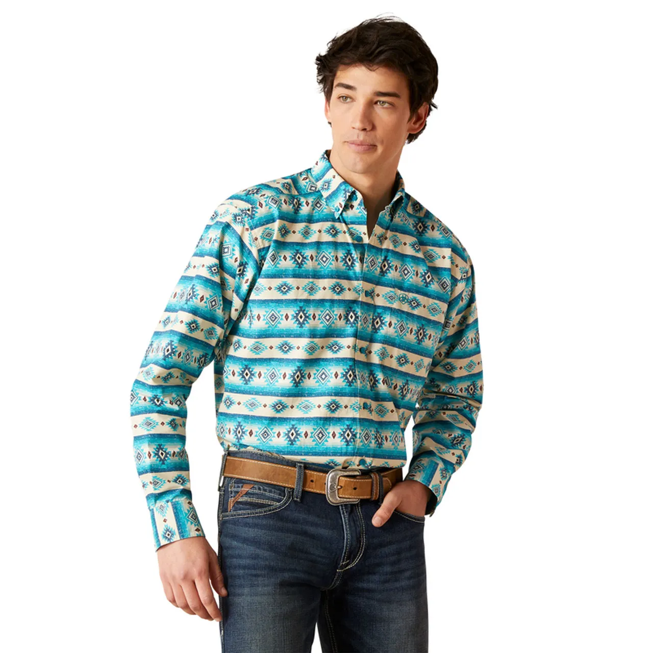 Ariat Men's Brent Sadshel Aztec Print Shirt