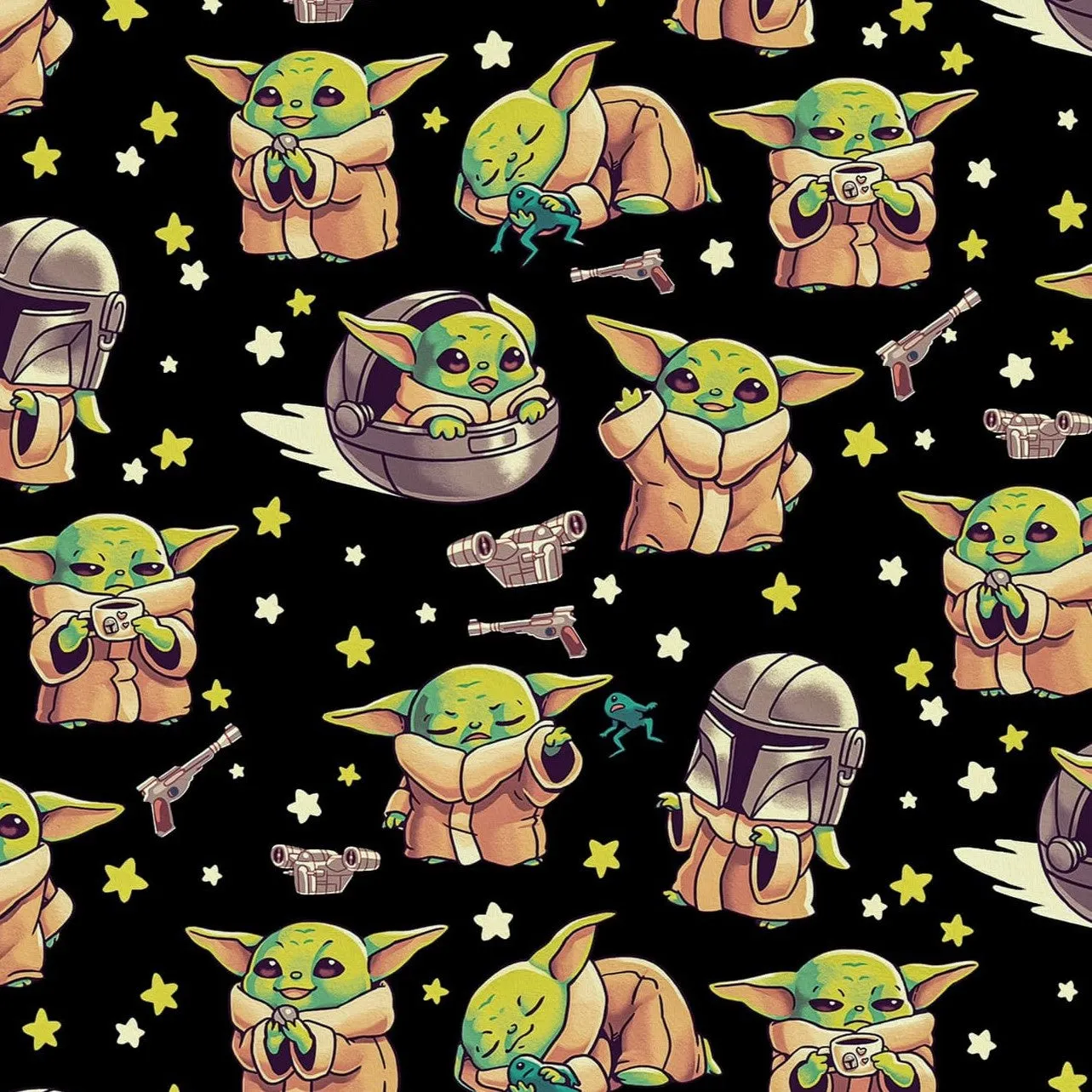 Baby Yoda Too Cute I Am Super SOFT Yoga Band Leggings Star Wars Gragu rts