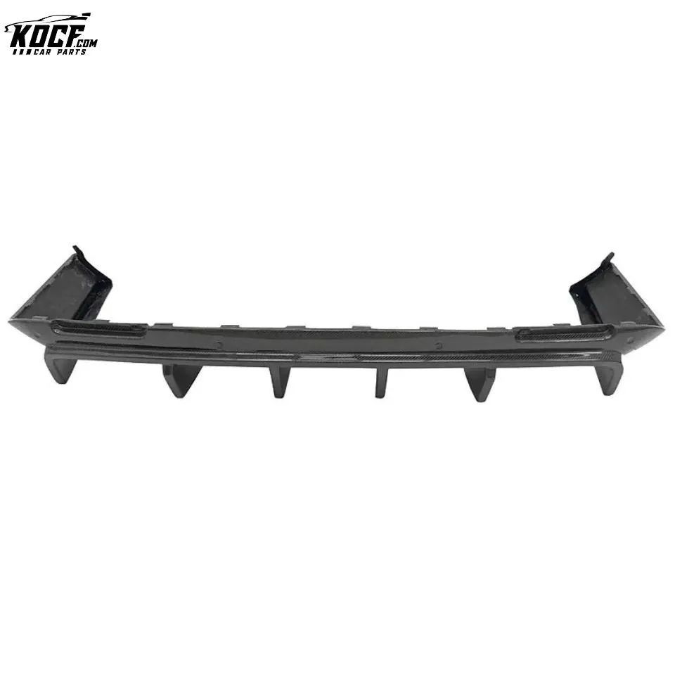 Big Fin Style Carbon Fiber Rear Bumper Lip Diffuser Lip For Dodge Challenger Hellcat 15-19