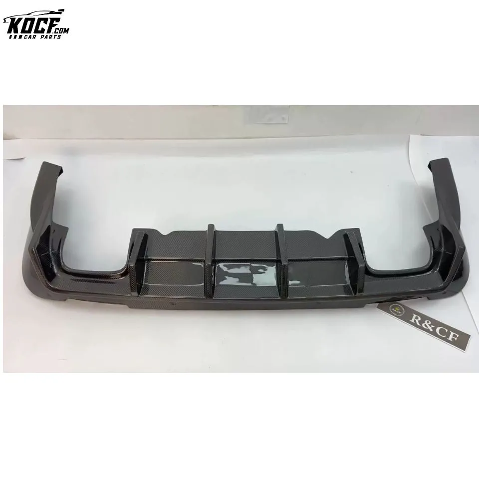 Big Fin Style Carbon Fiber Rear Bumper Lip Diffuser Lip For Dodge Challenger Hellcat 15-19