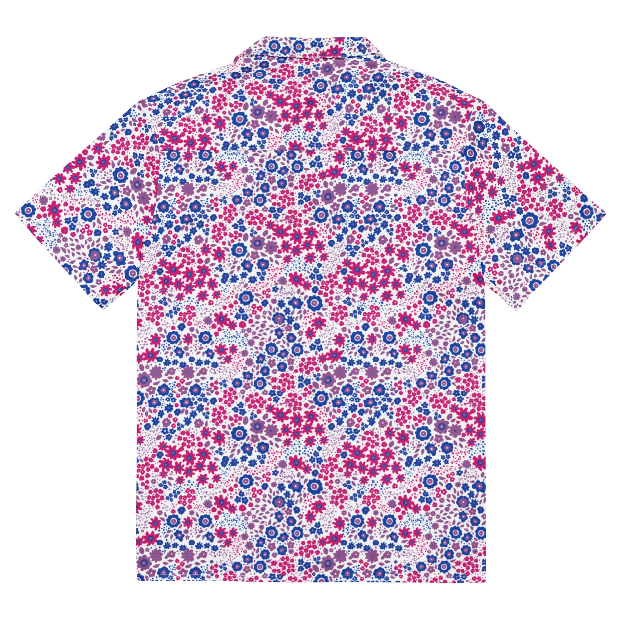 Bisexual Flowers Flag Button-Down Shirt