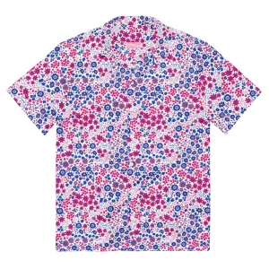 Bisexual Flowers Flag Button-Down Shirt