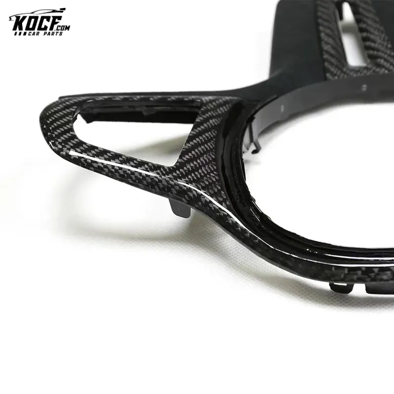 Carbon Fiber Car Steering Wheel Cover Trim Fit For BMW F97 F98 X3M X4M 2020 2021