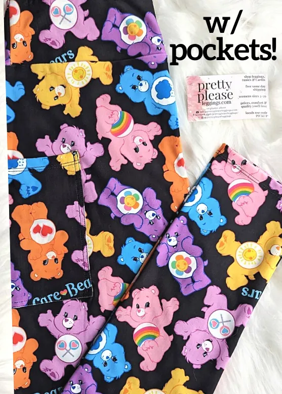 Care Bears Sharing is Caring Super SOFT Yoga Band Leggings OS TC Plus rts cdw