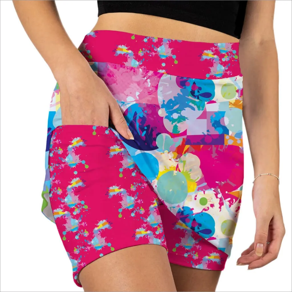 COLOR PALLET ACTIVEWEAR SKORT