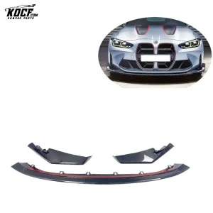 CSL style Carbon Fiber Front Bumper Spoiler Lip Splitter For BMW G80 M3 G82 M4 2021 