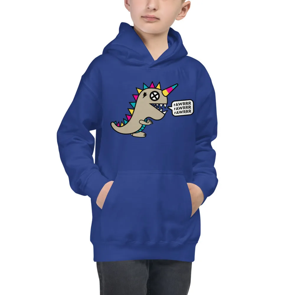 Dinocorn rAWRRR Youth Hoodie Royal