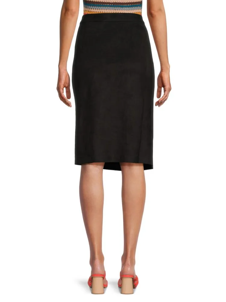 Donna Karan Seamed Pencil Skirt in Mulberry