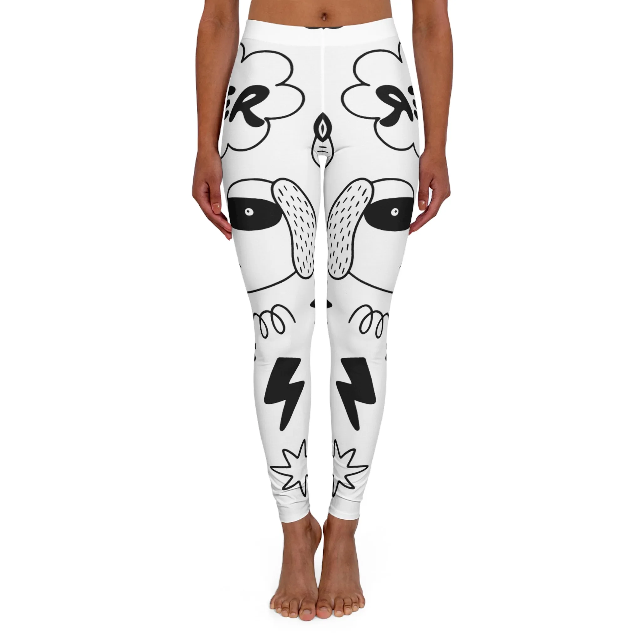 Doodle Dogs & Cats - Inovax Women's Spandex Leggings