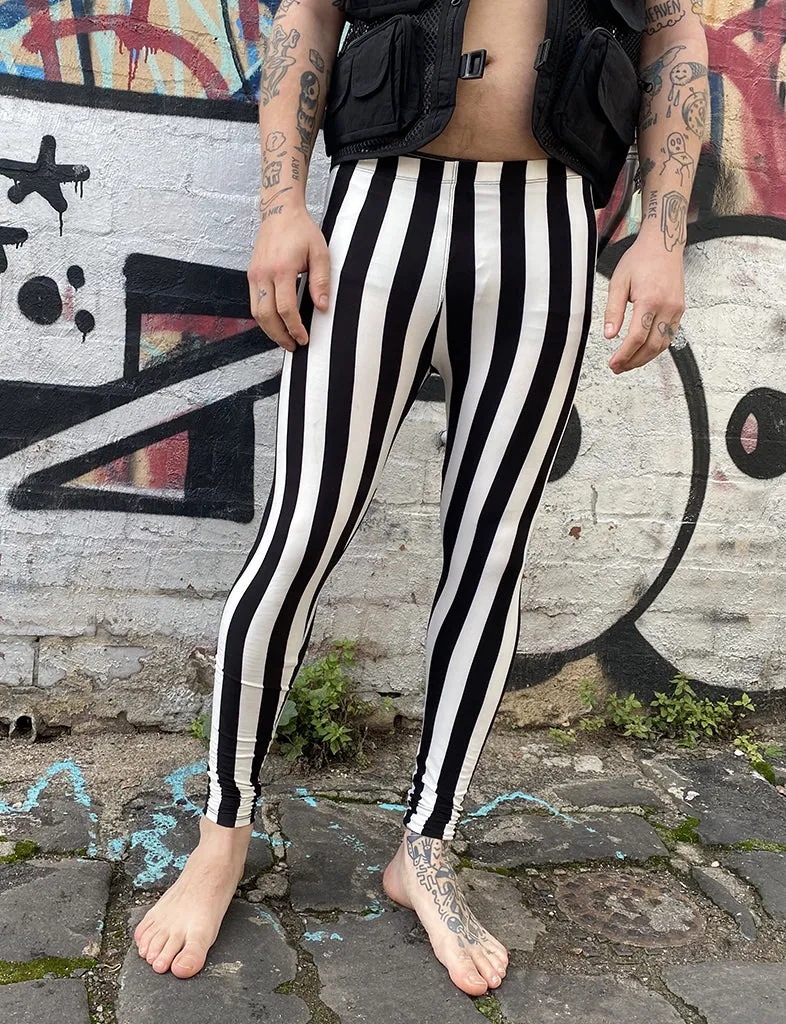 DOOF MEGGINGS - BLACK & WHITE STRIPE