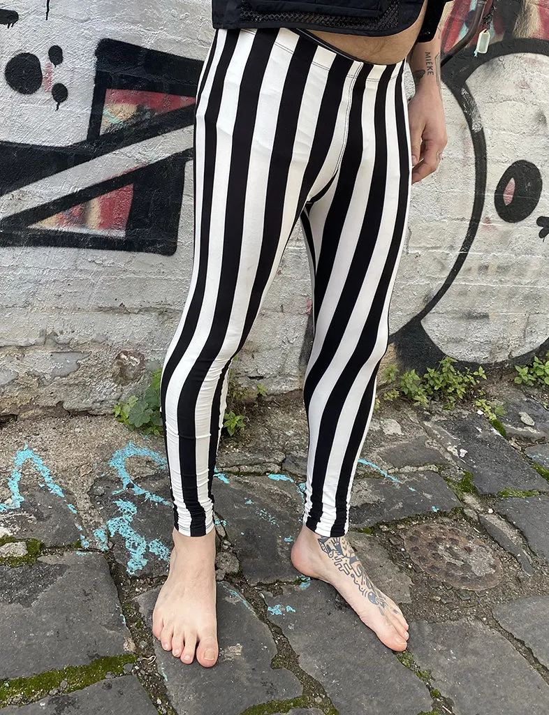 DOOF MEGGINGS - BLACK & WHITE STRIPE