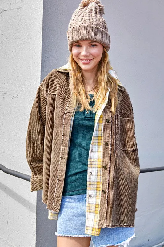 Dreamy Button Down Plaid Top