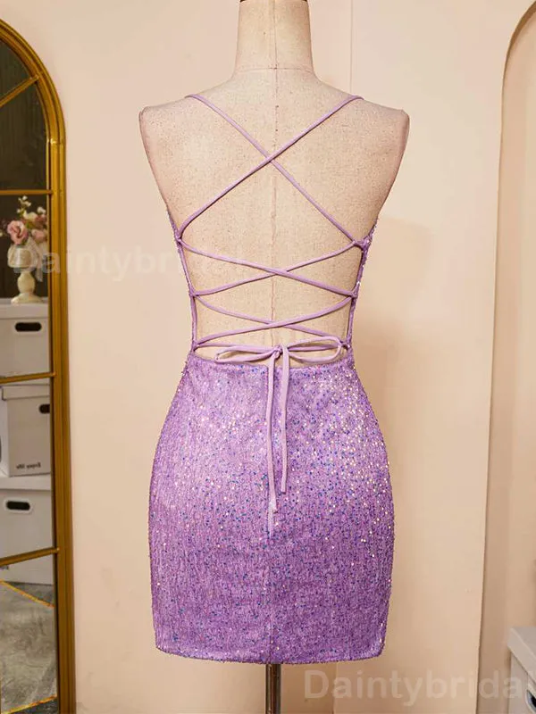 Elegant Spaghetti Straps Mermaid Short Homecoming Dresses Online, HD0723