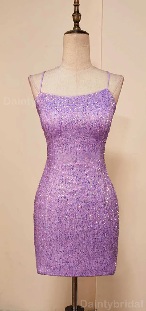 Elegant Spaghetti Straps Mermaid Short Homecoming Dresses Online, HD0723