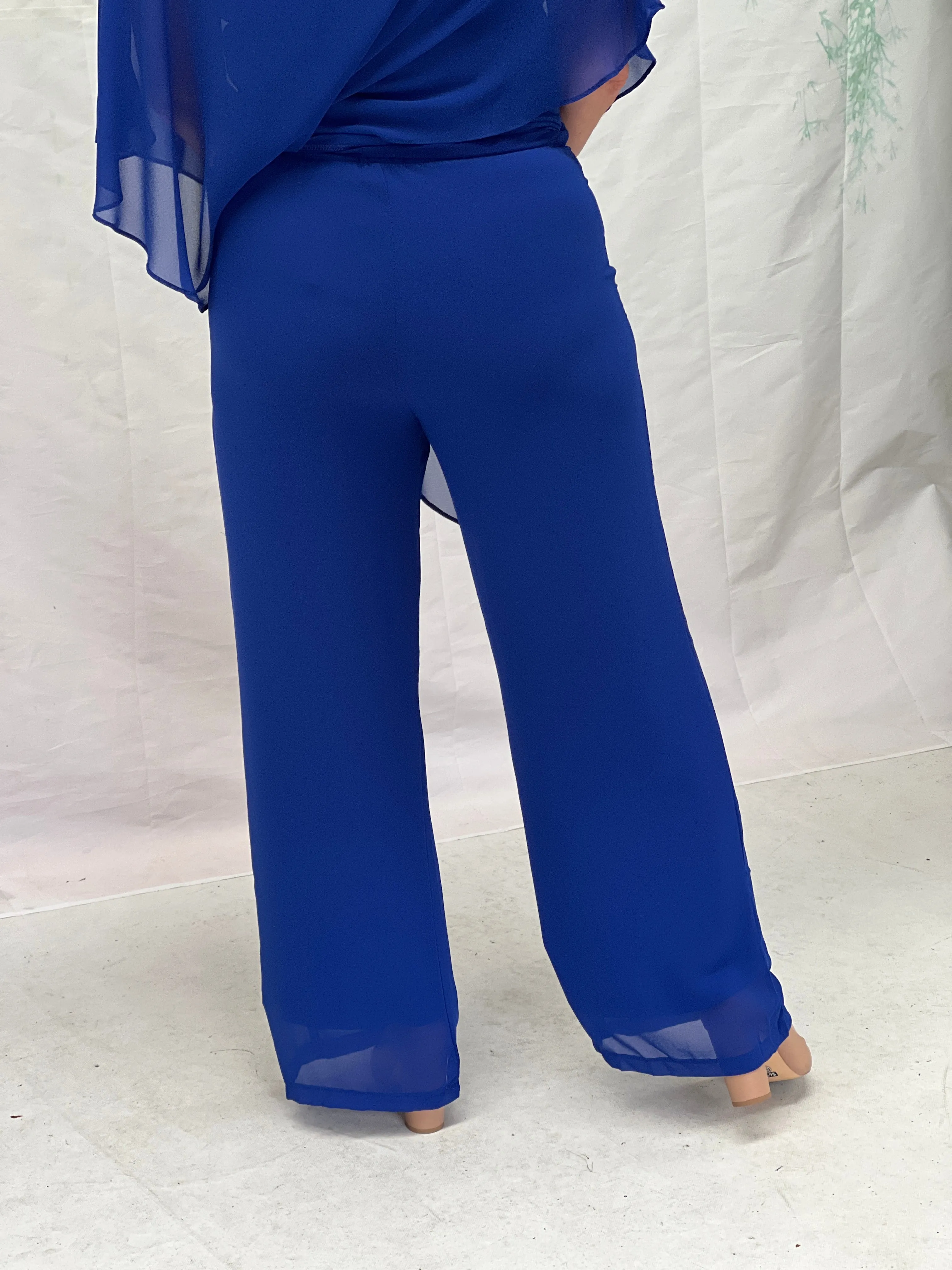 Faith Royal Chiffon Pants