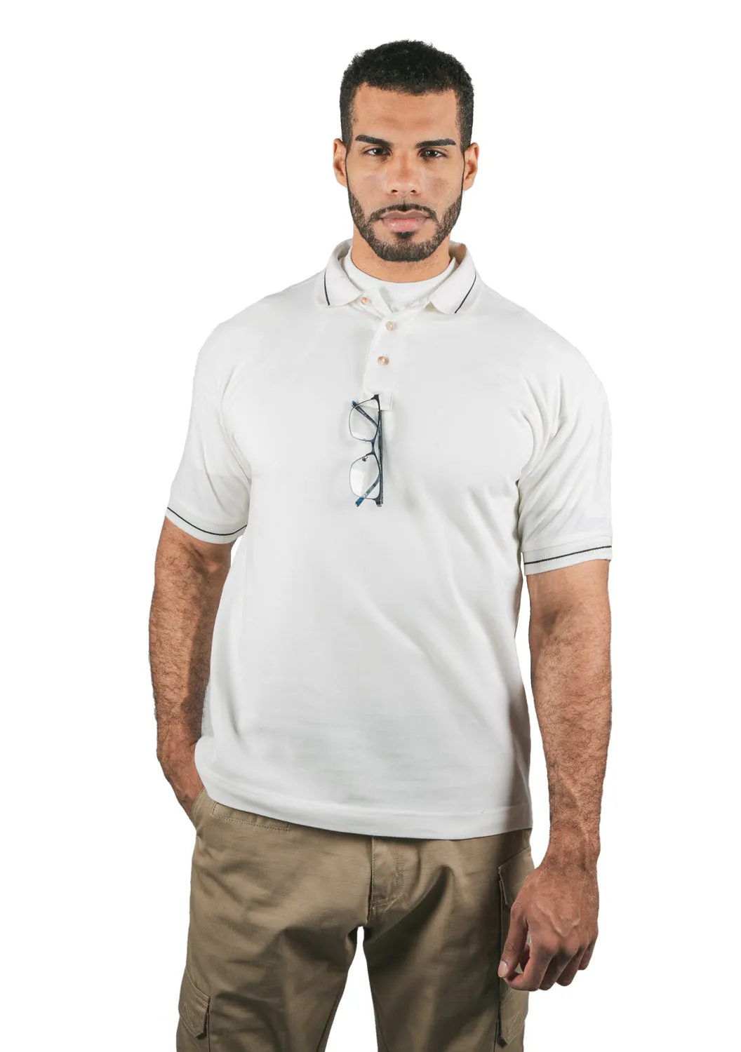 First Class Polycotton Tactical Stripe Polo Shirts