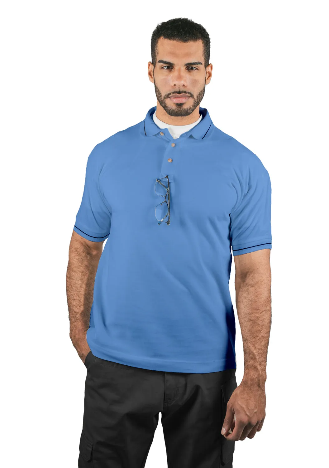 First Class Polycotton Tactical Stripe Polo Shirts