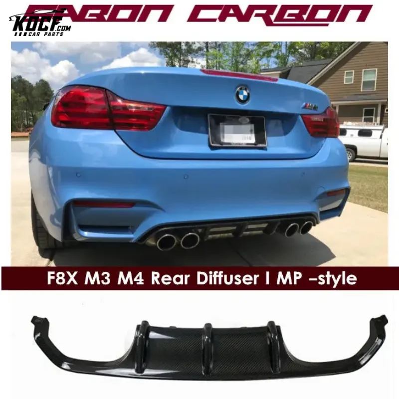 For 15-19 BMW F80 F82 F83 M3 M4 MP Style Carbon Fiber Rear Bumper Lip Diffuser Spoiler Nice fitment