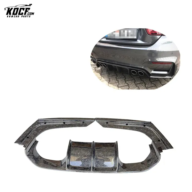 Forged Carbon M3 M4 Rear Diffuser Vor style Forged Carbon Fiber Rear Bumper Diffuser For BMW F80 F82 M3 M4 F83