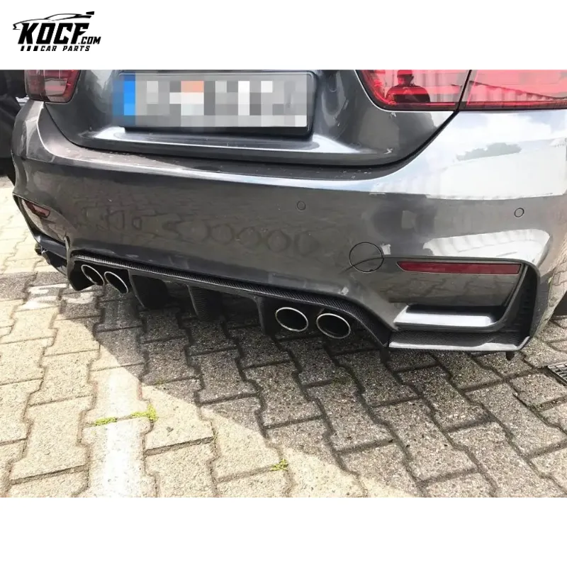 Forged Carbon M3 M4 Rear Diffuser Vor style Forged Carbon Fiber Rear Bumper Diffuser For BMW F80 F82 M3 M4 F83