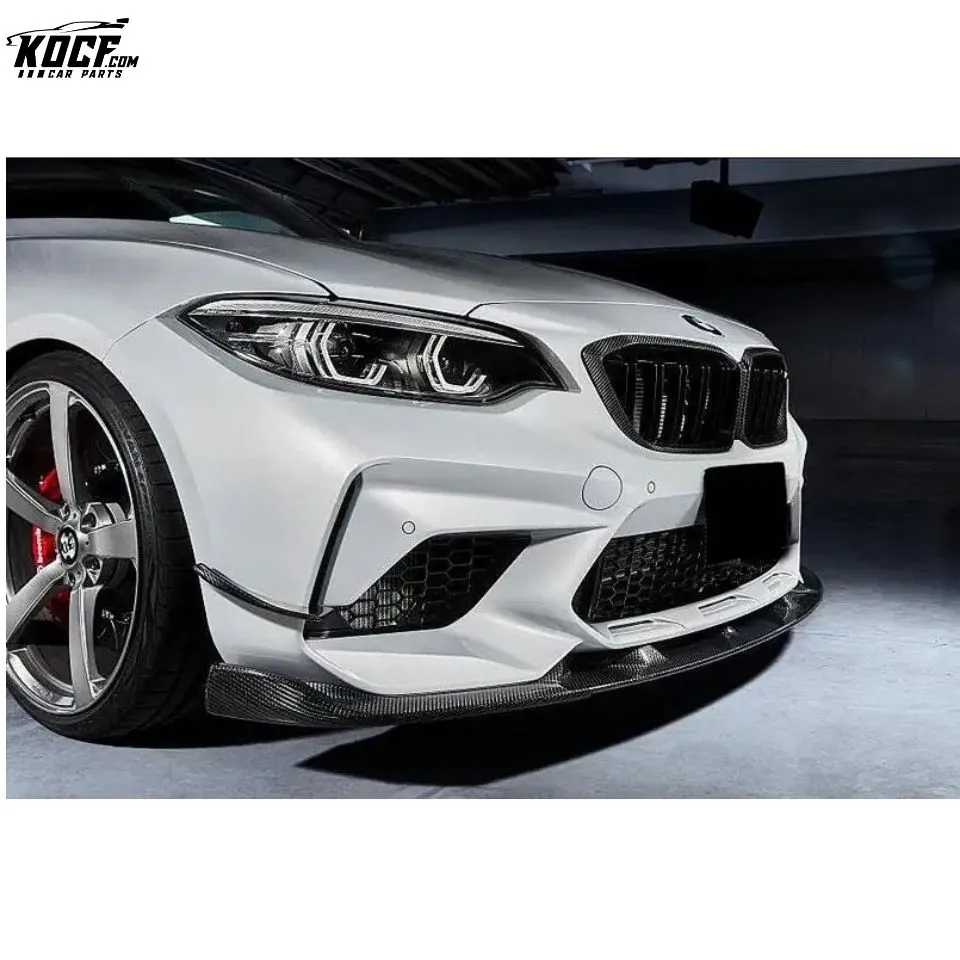 Front bumper Lip splitter Spoiler 3DD Style Carbon Fiber For BMW F87 M2C Competition M2 front lip