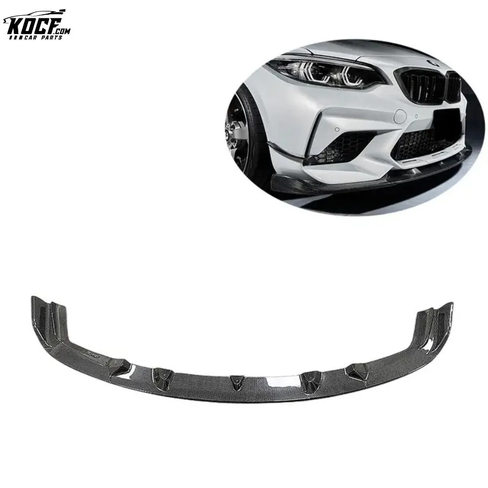 Front bumper Lip splitter Spoiler 3DD Style Carbon Fiber For BMW F87 M2C Competition M2 front lip