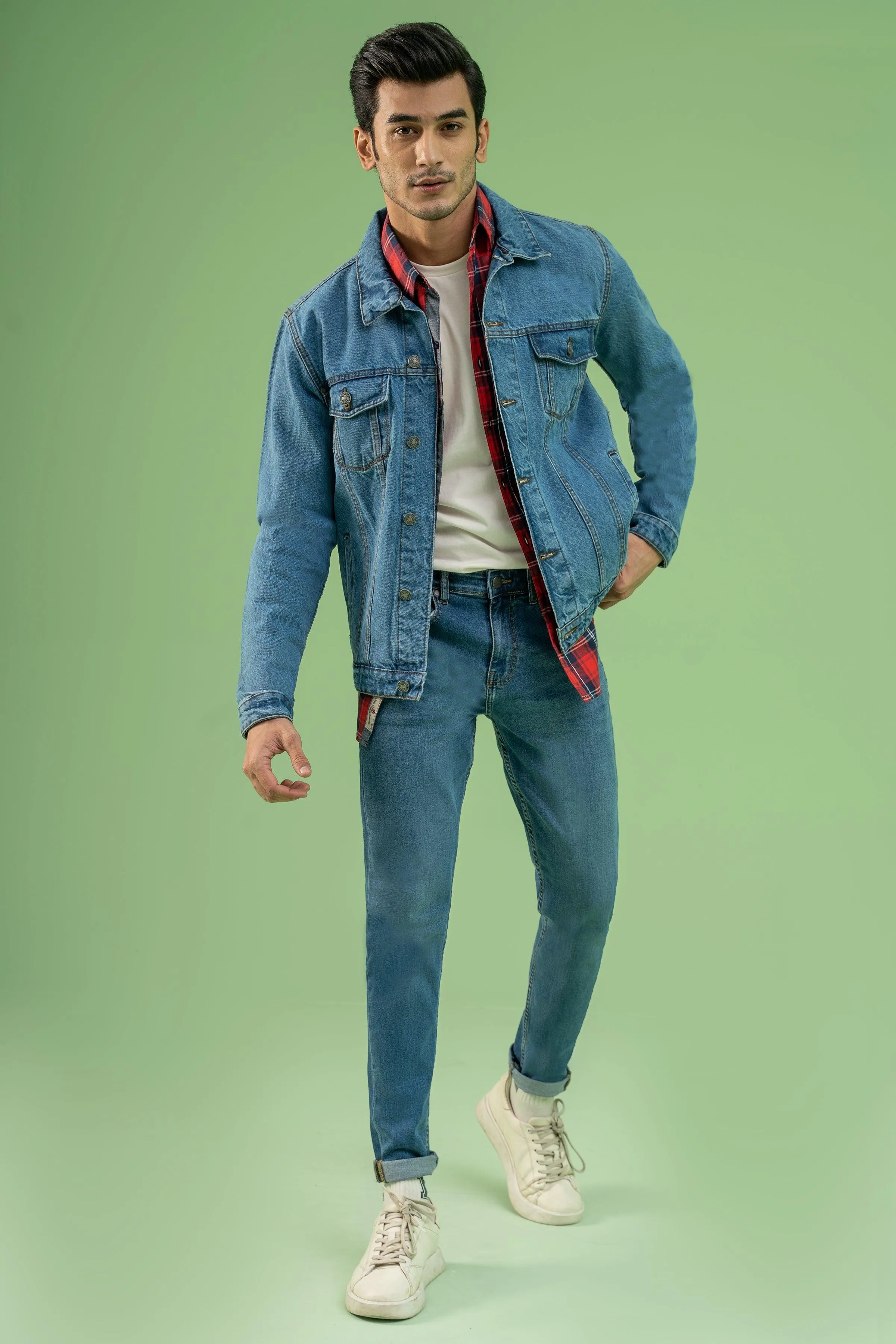 FULL SLEEVE DENIM JACKET LIGHT BLUE