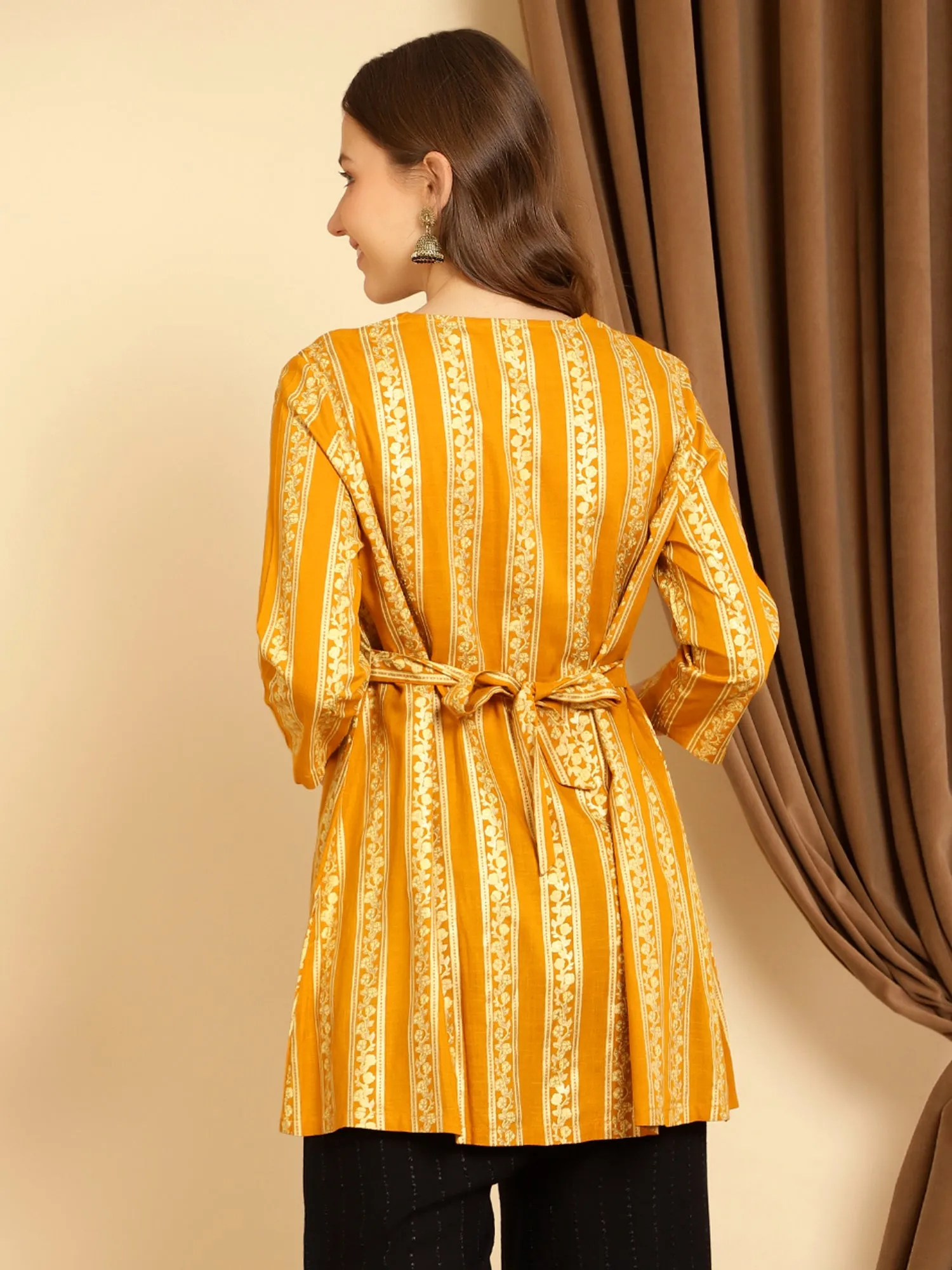 Golden Yellow Nursing Long Tops