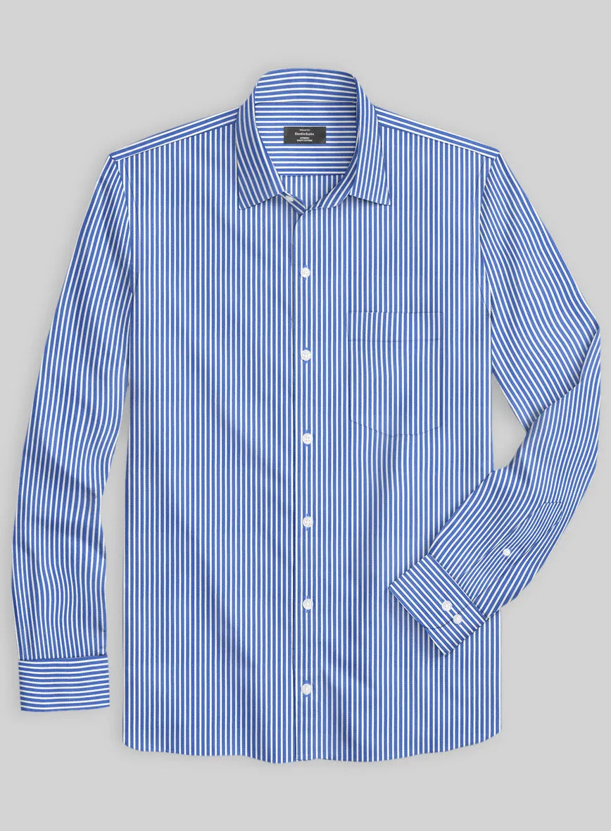 Italian Royal Blue Stripe Shirt