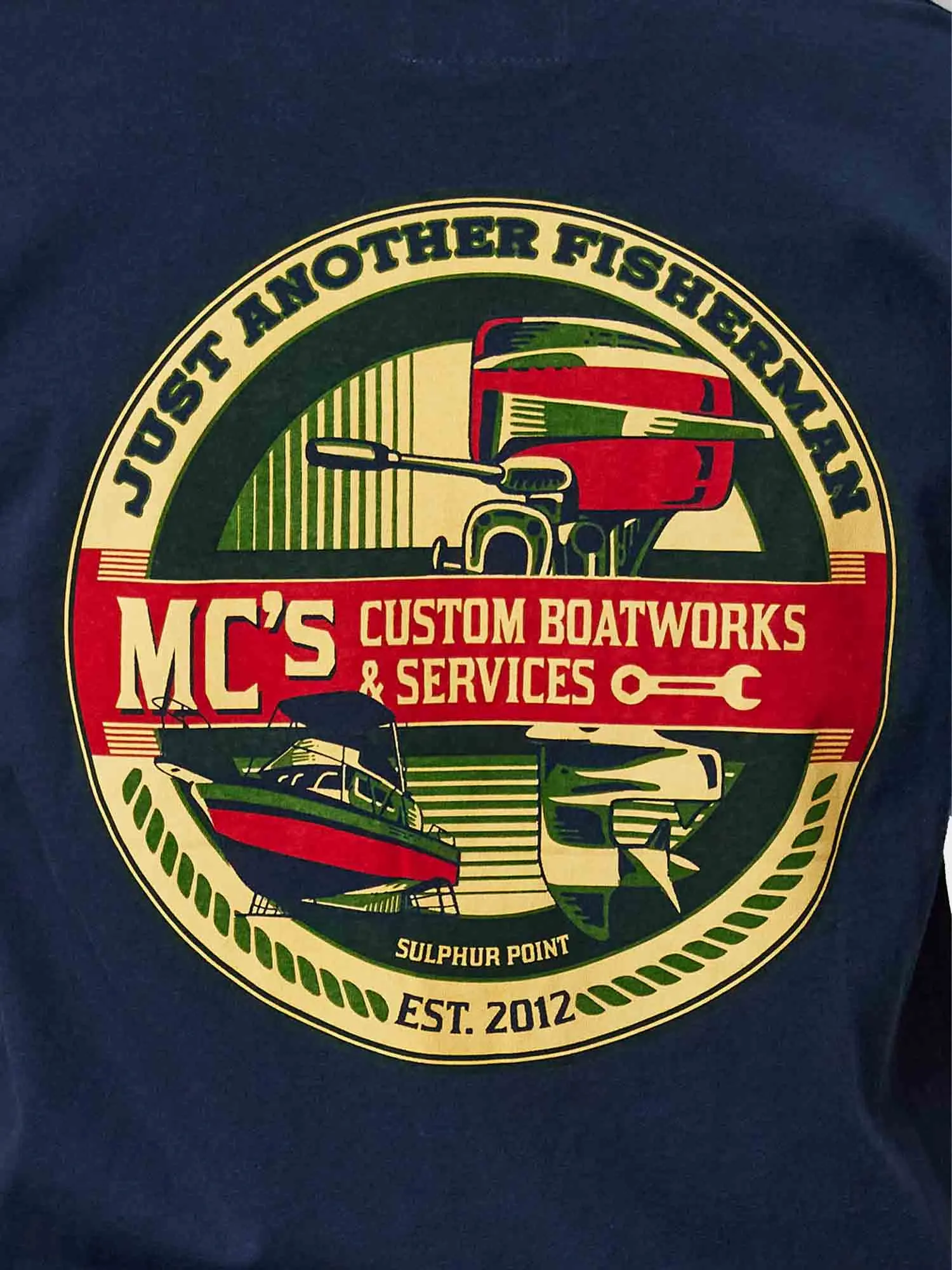 Just Another Fisherman MC's Boatworks Tee - Squid Ink