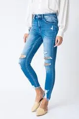 Kancan Tatum High Rise Distressed Ankle Skinny Jeans *FINAL SALE*