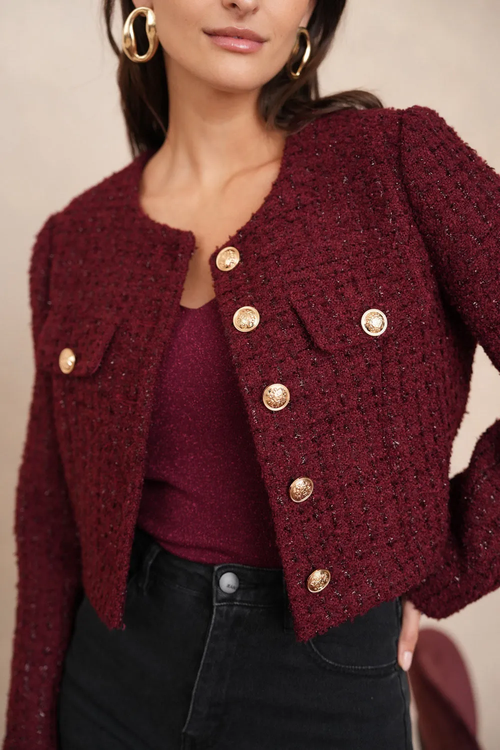 Kendra Cropped Tweed Jacket