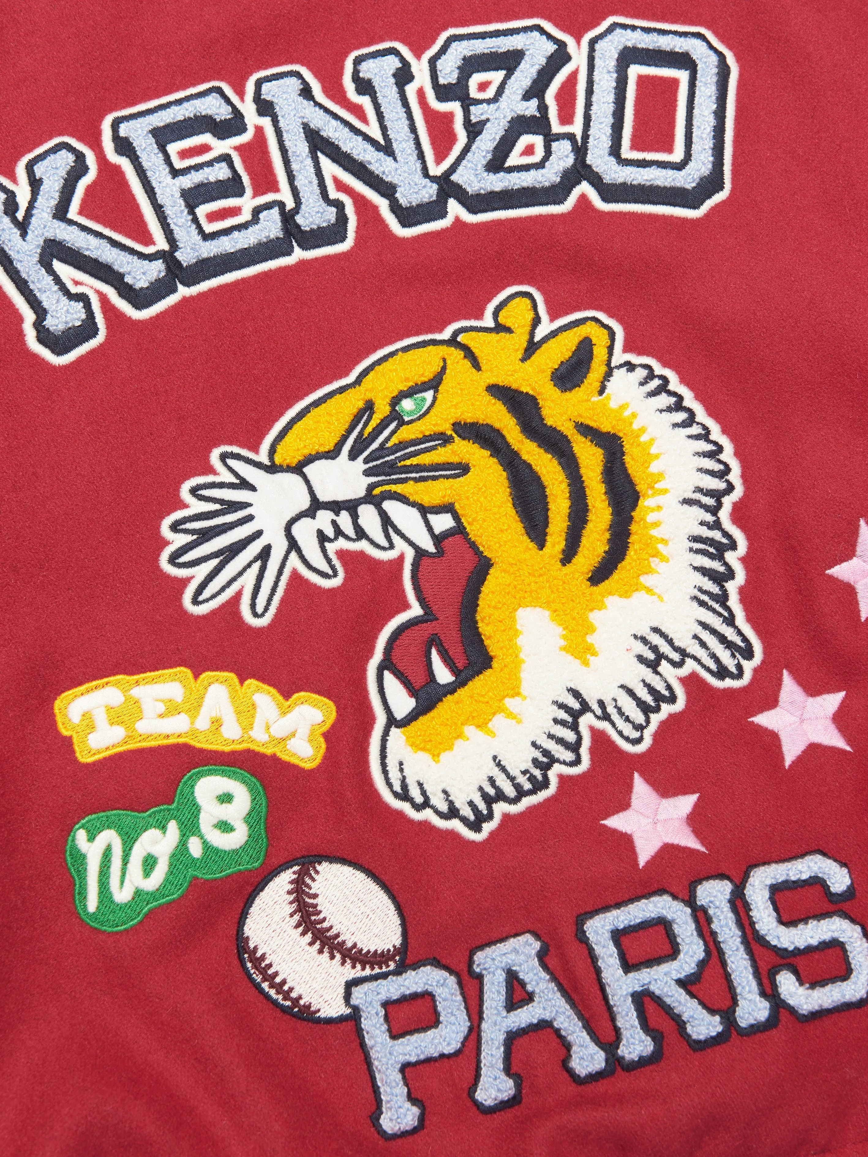 KENZO Girls Baseball Jacket in Red