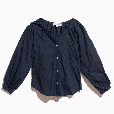 Kerri Rosenthal - Charlie Blouse in Indigo