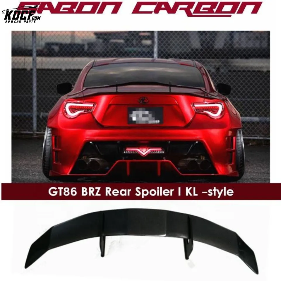 KL Style Carbon Fiber Rear Swan-neck Spoiler Wing For GT86 BRZ FR-S universal spoiler