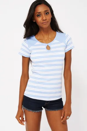 Light Blue Striped T-shirt Ex-branded