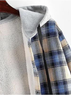 Lined Flannel Jacket Hoodie