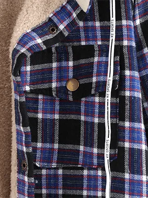 Lined Flannel Jacket Hoodie