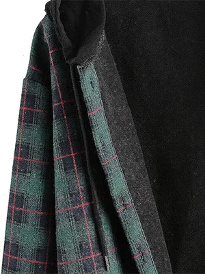 Lined Flannel Jacket Hoodie