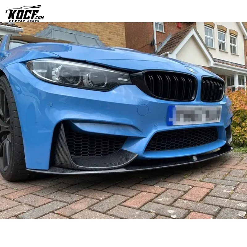 MP style Carbon Fiber Front Bumper Splitter Lip Spoiler For BMW F80 F82 F83 M3 M4 2015-21