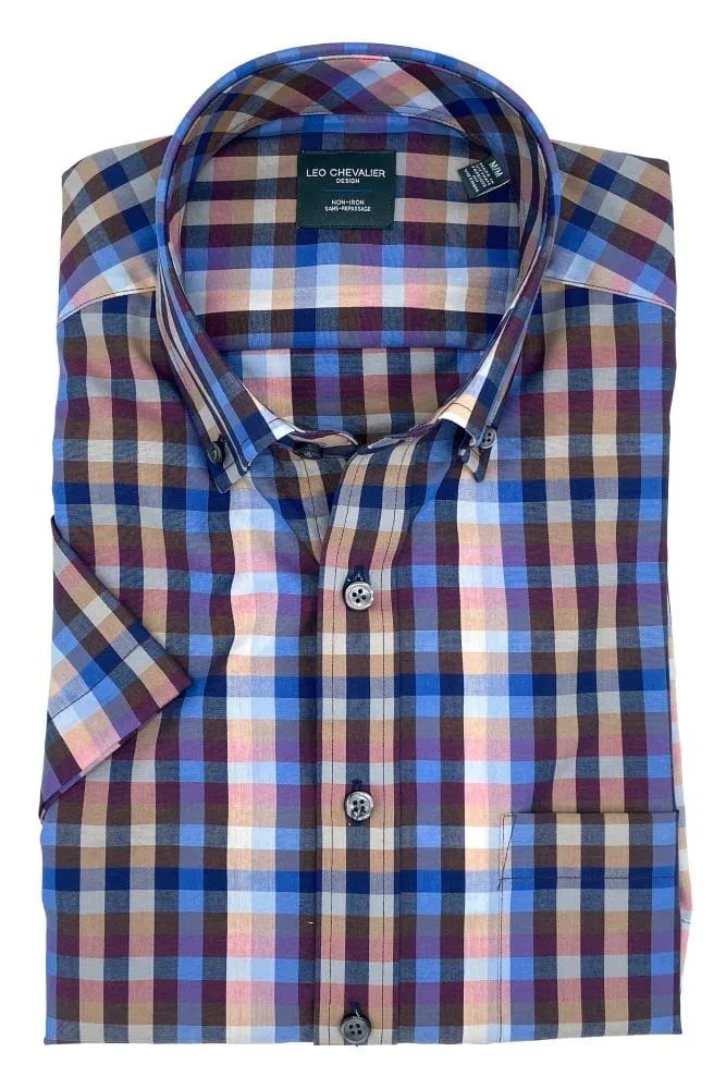 Multi Check Cotton Short Sleeve Shirt